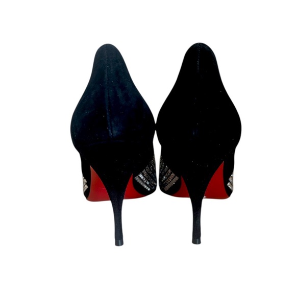 NEW Christian Louboutin CHAMPIONNE STRASS 80 VEAU VELOURS heels RETAIL 1,995 - Picture 7 of 9